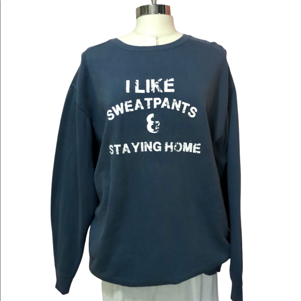 Comfort Colors Blue Graphic Sweatshirt Sz L